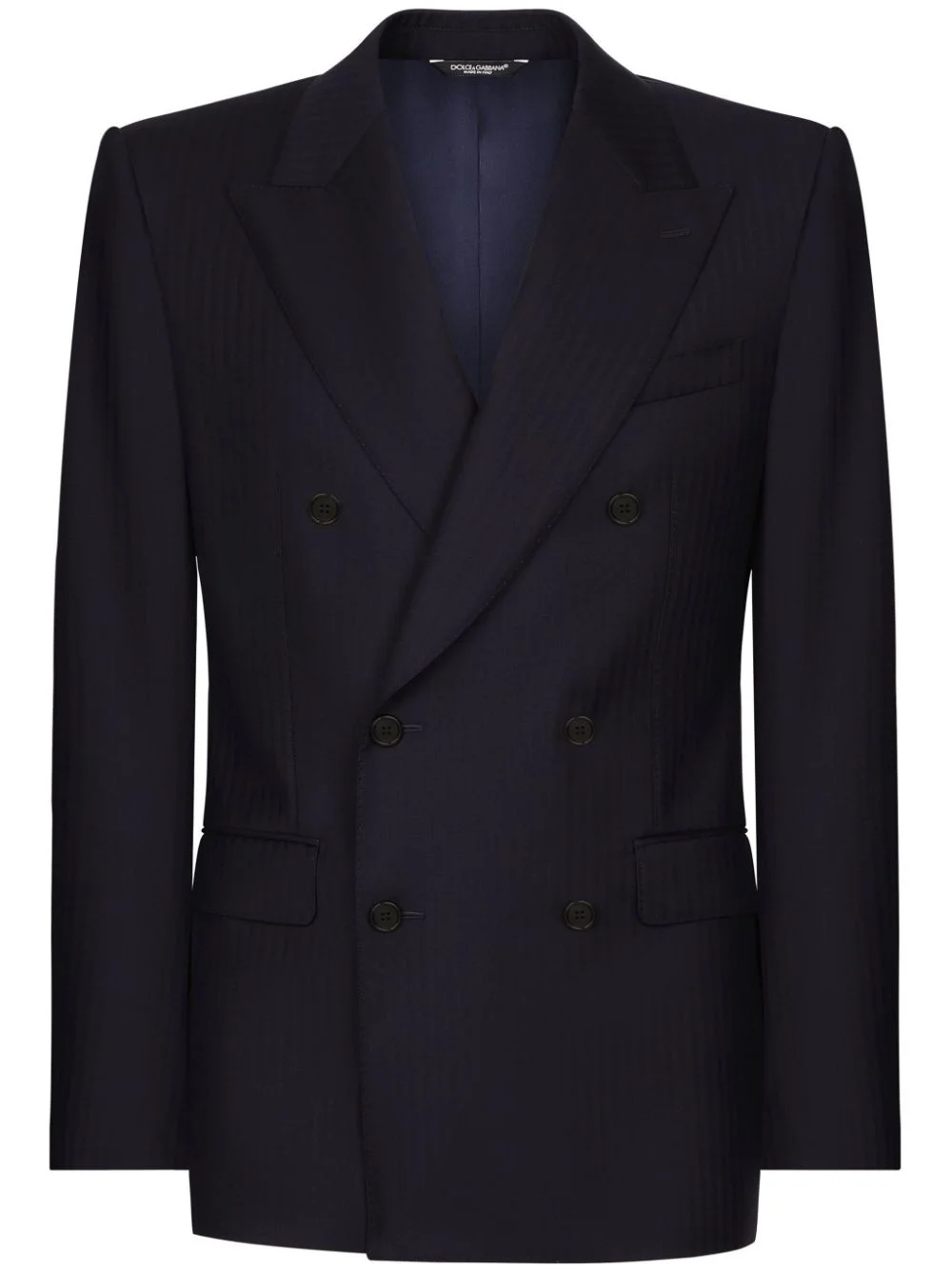 double-breasted wool blazer - 1