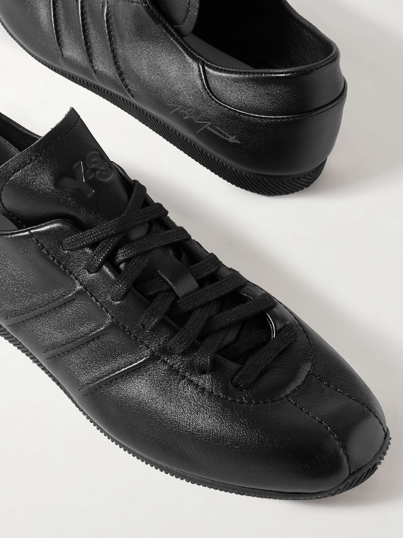 + Y-3 leather sneakers - 4