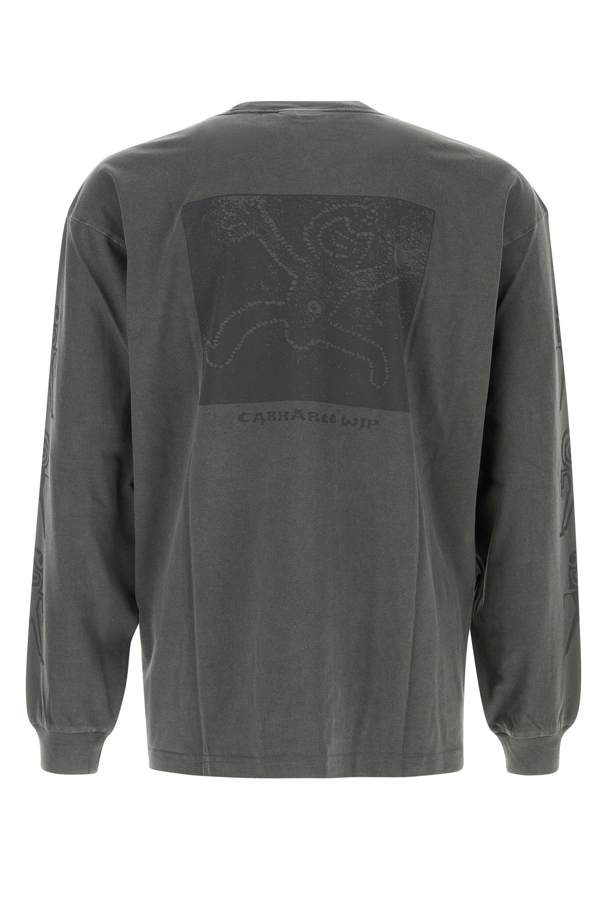 Dark grey cotton L/S Terrestrial T-Shirt - 2