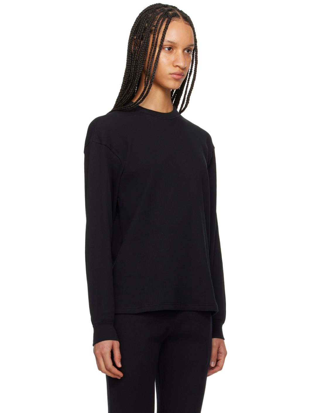 Black Relaxed Long Sleeve T-Shirt - 2