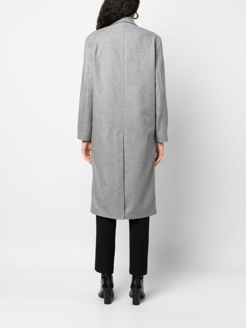 single-breasted mÃ©lange trench coat - 4