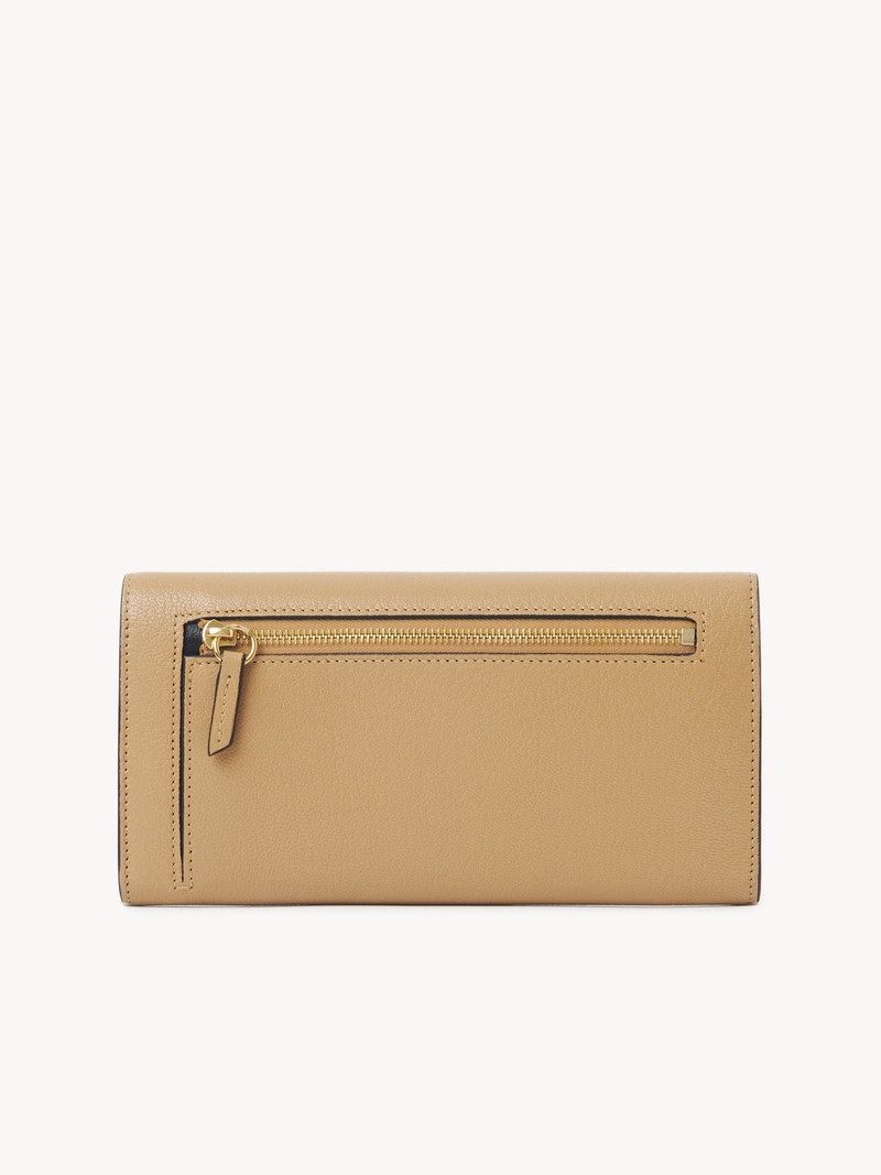ENVELOPE LONG WALLET WITH FLAP IN GRAINED LEATHER 4