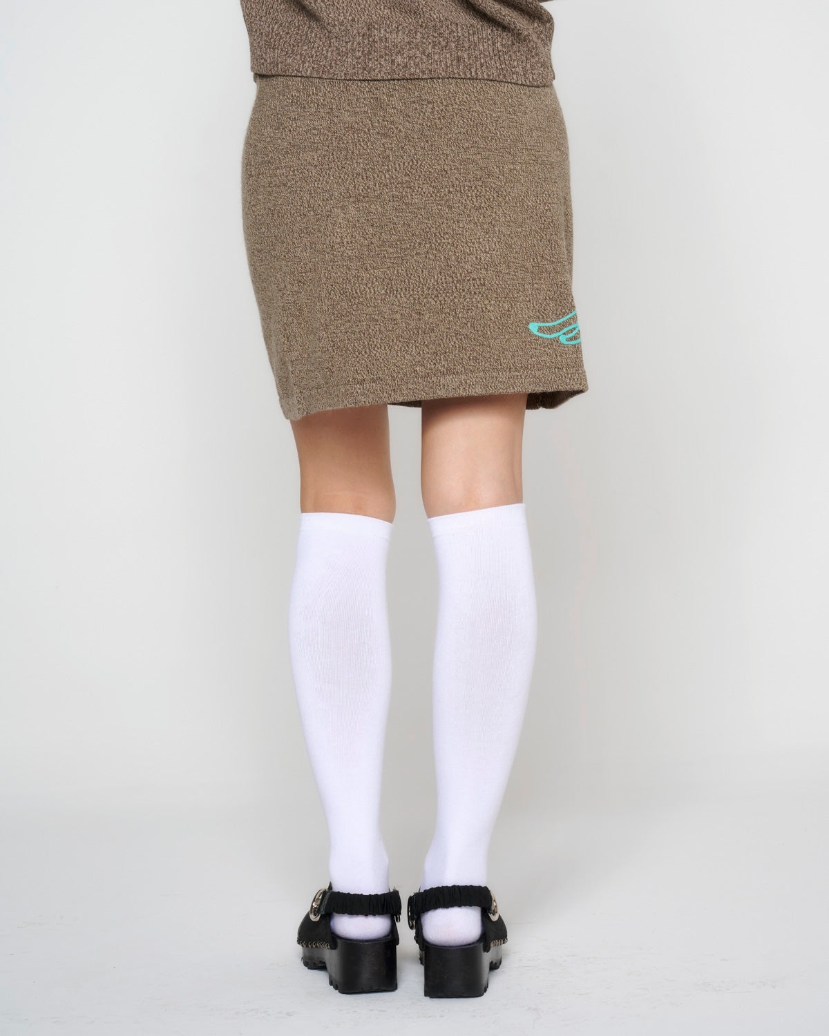 Marled Mini Skirt - Clay - 6