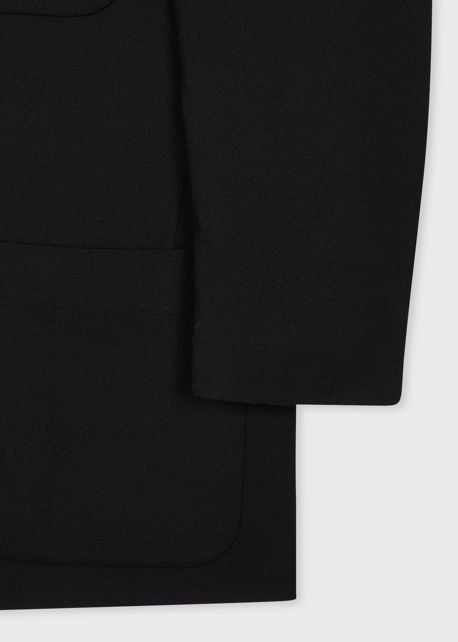Black Two-Ply Hopsack Wool Work Jacket and Pleated Trousers Co-ord - 3