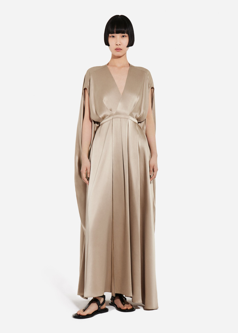 CO Caped Back Dress in Silk Charmeuse outlook