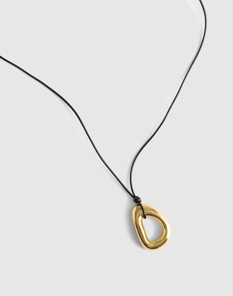 Sculptural Pendant Cord Necklace 1