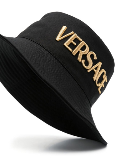 VERSACE embroidered-logo cotton bucket hat outlook