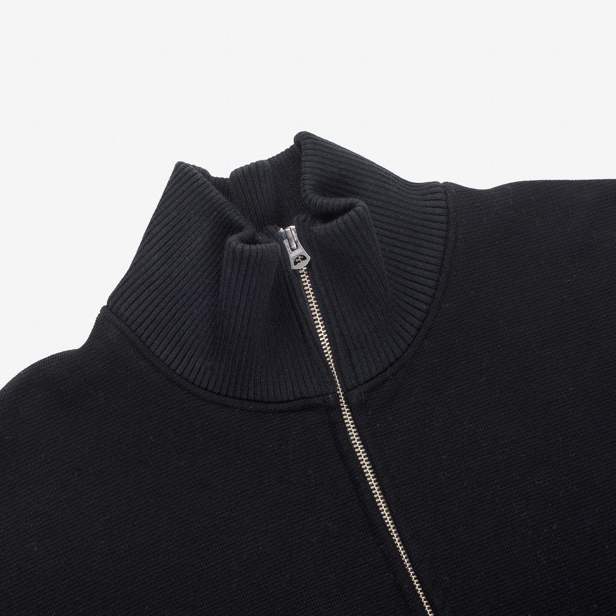 IHSW-45-BLK Windproof Stand Up Collar Sweater - Black - 6