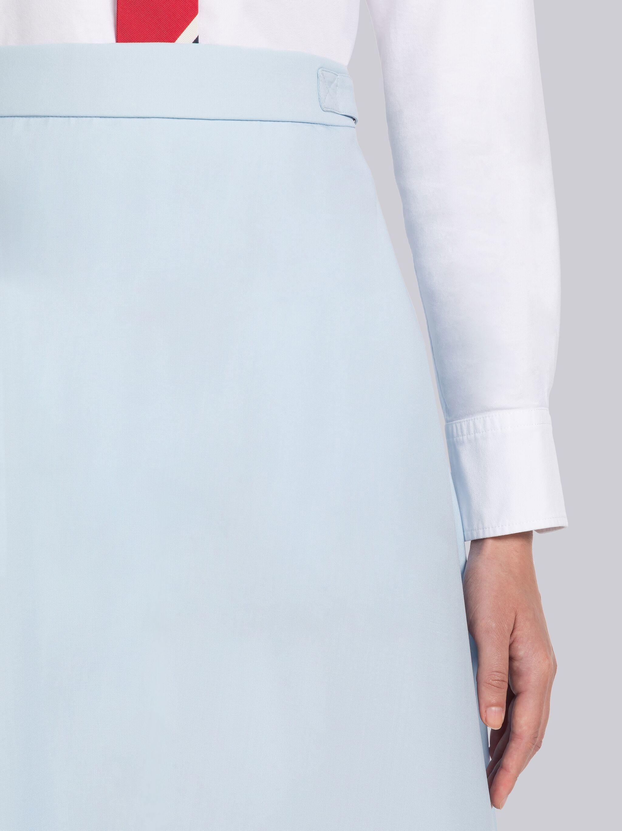 Piece Dyed Plain Weave A-line Skirt - 5