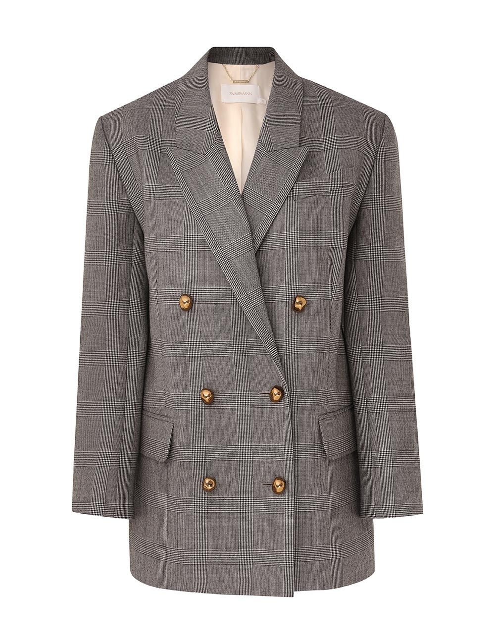 CRUSH CHECK OVERSIZED JACKET - 1