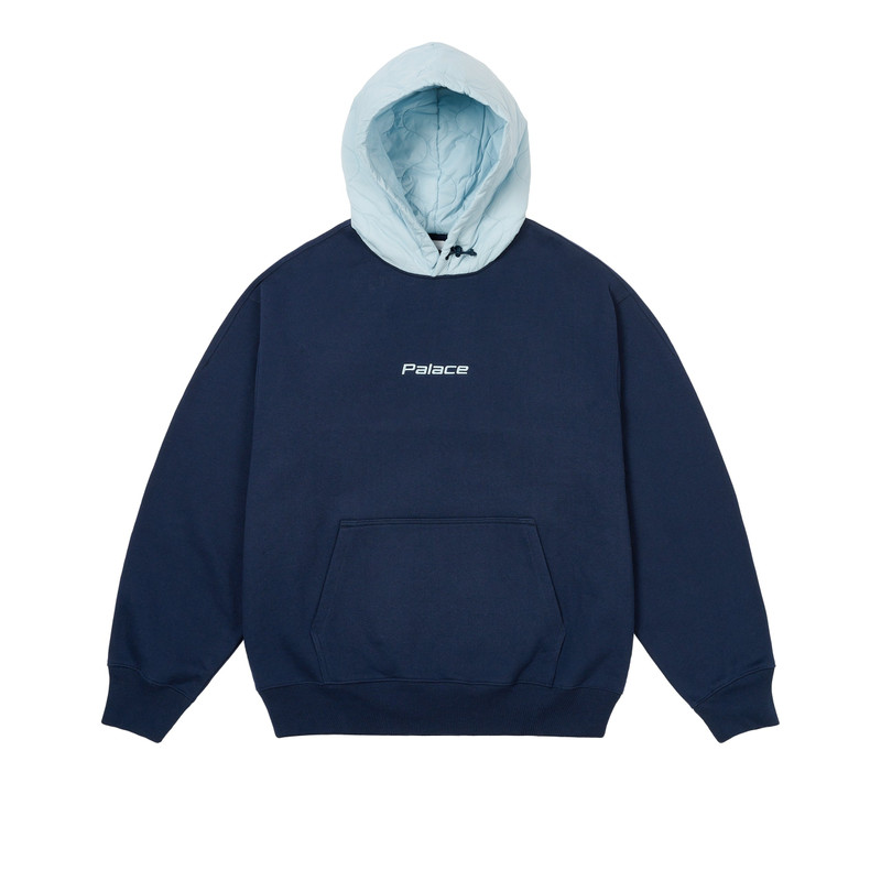 BAFFLED FONT HOOD NAVY - 1