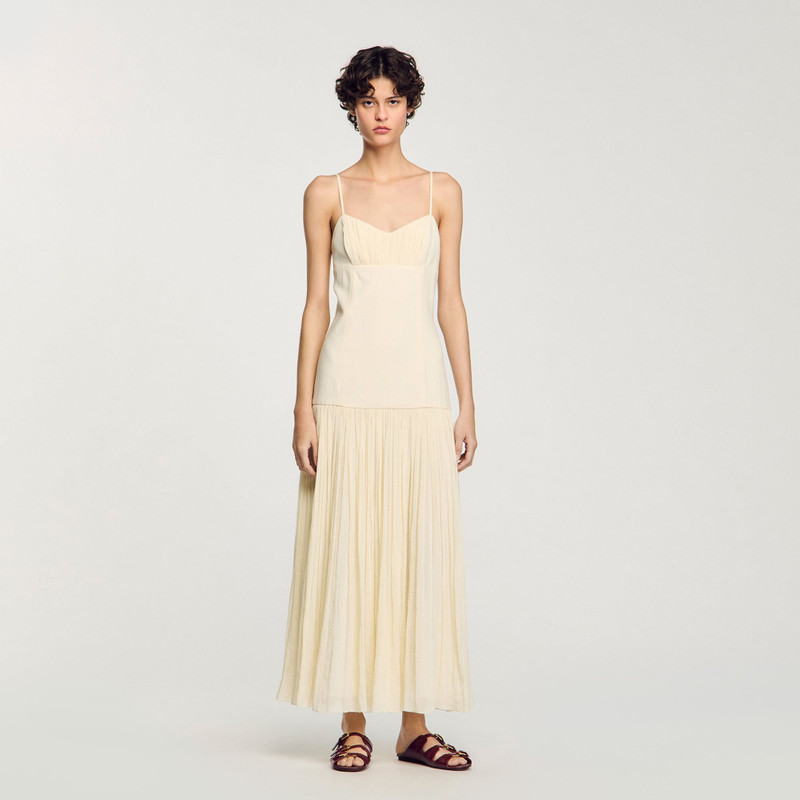 Sandro PLEATED MAXI DRESS outlook