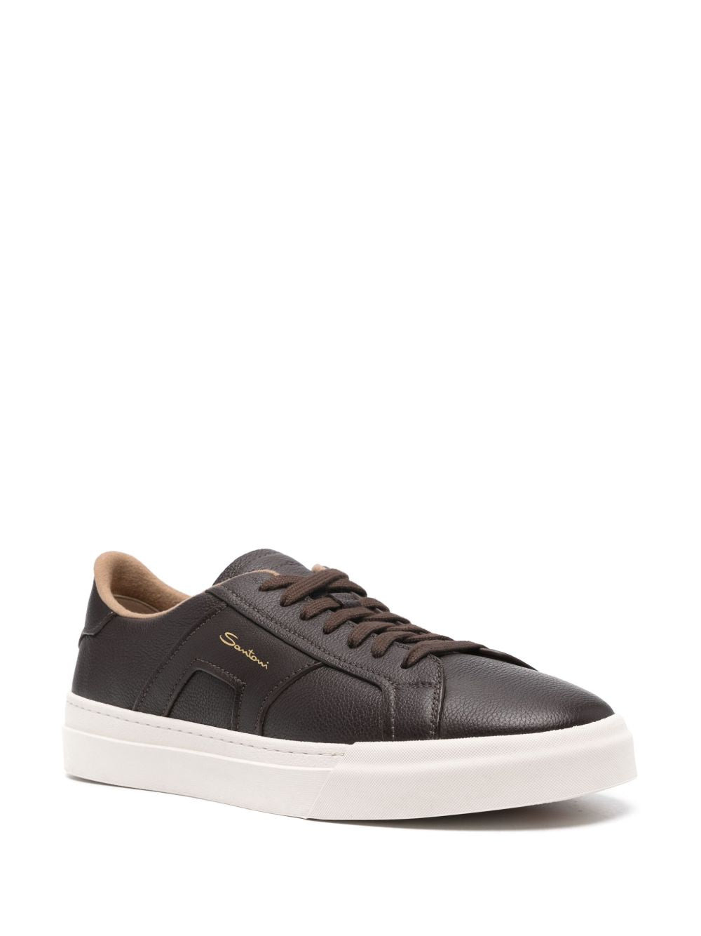 LACE-UP LEATHER SNEAKERS - 3
