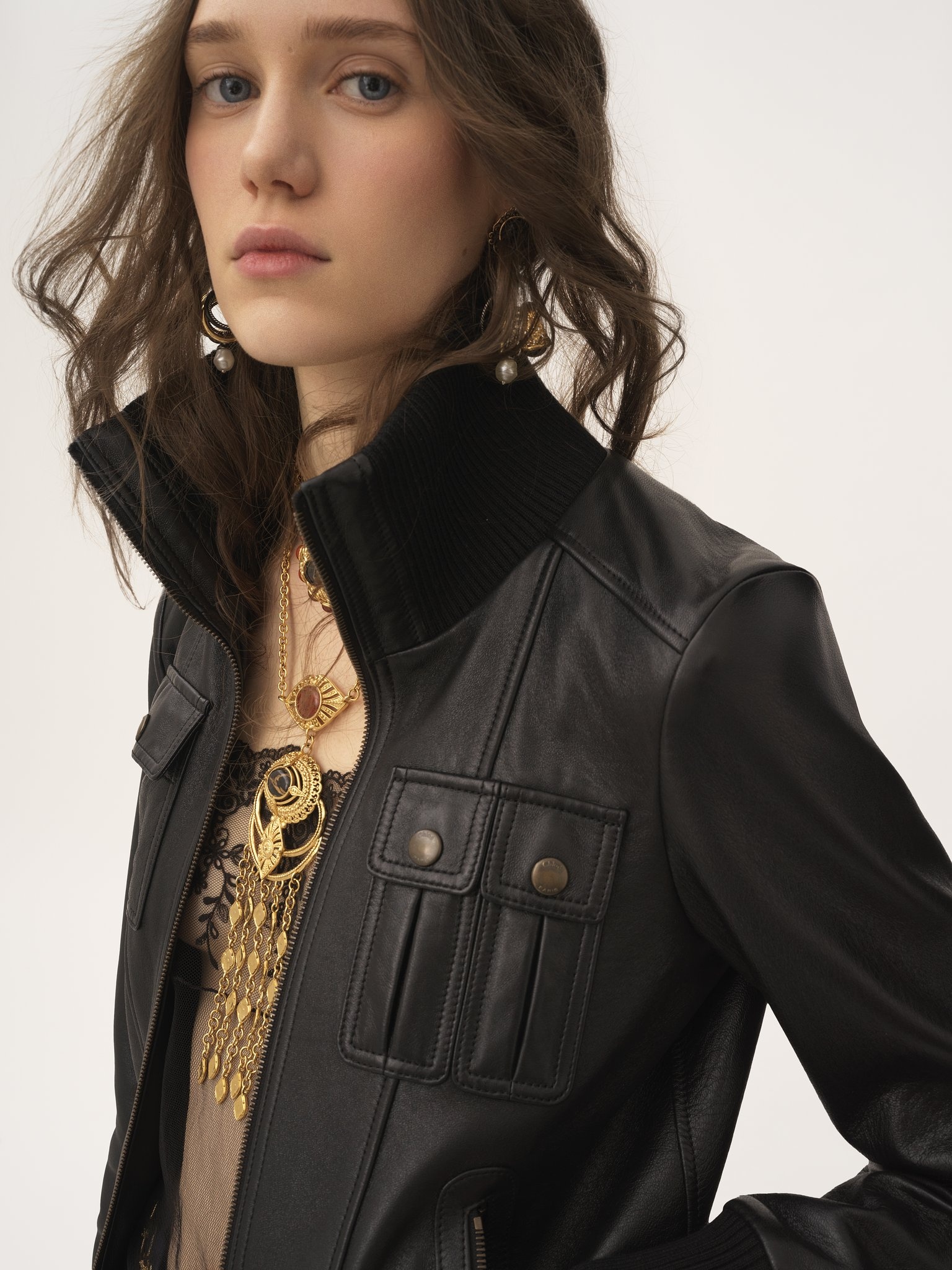 SHORT BLOUSON IN LEATHER - 4