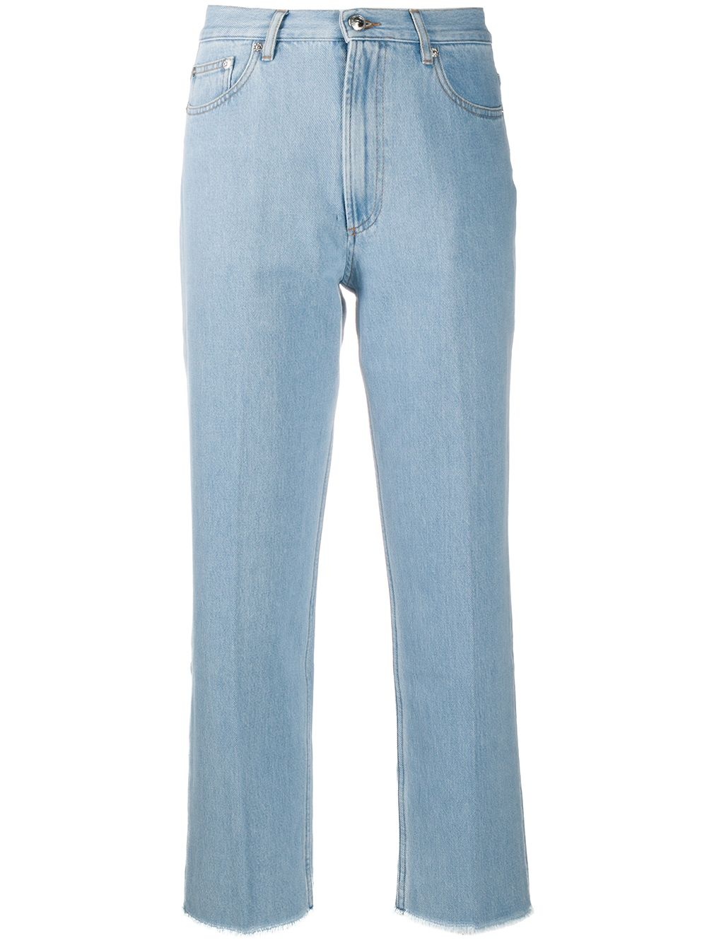 high rise cropped jeans - 1