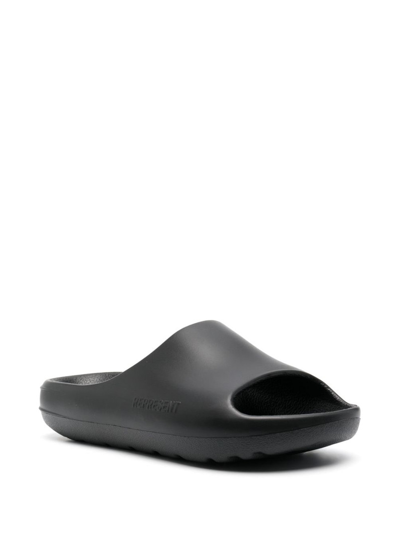 REPRESENT side engraved-logo slides outlook