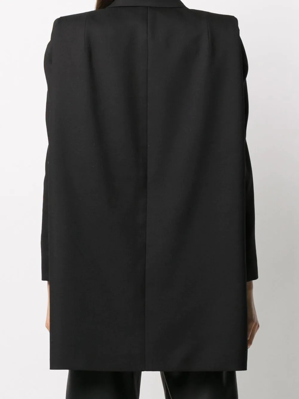 double-breasted tailored cape coat - 4