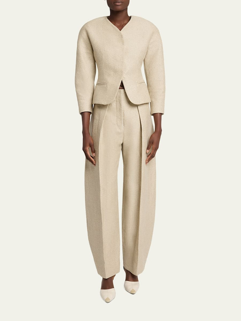JACQUEMUS Oval Linen-Blend Pants outlook