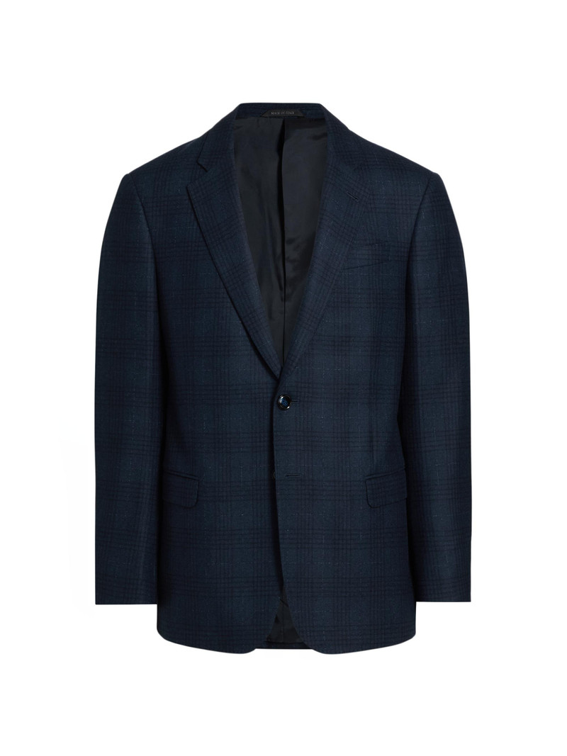 Men's Windowpane Plaid Wool-Blend Sport Coat - Navy 1
