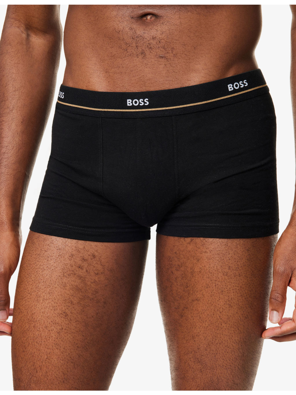 Essential Logo-Waistband Pack of Five Stretch-Cotton Trunks - 4