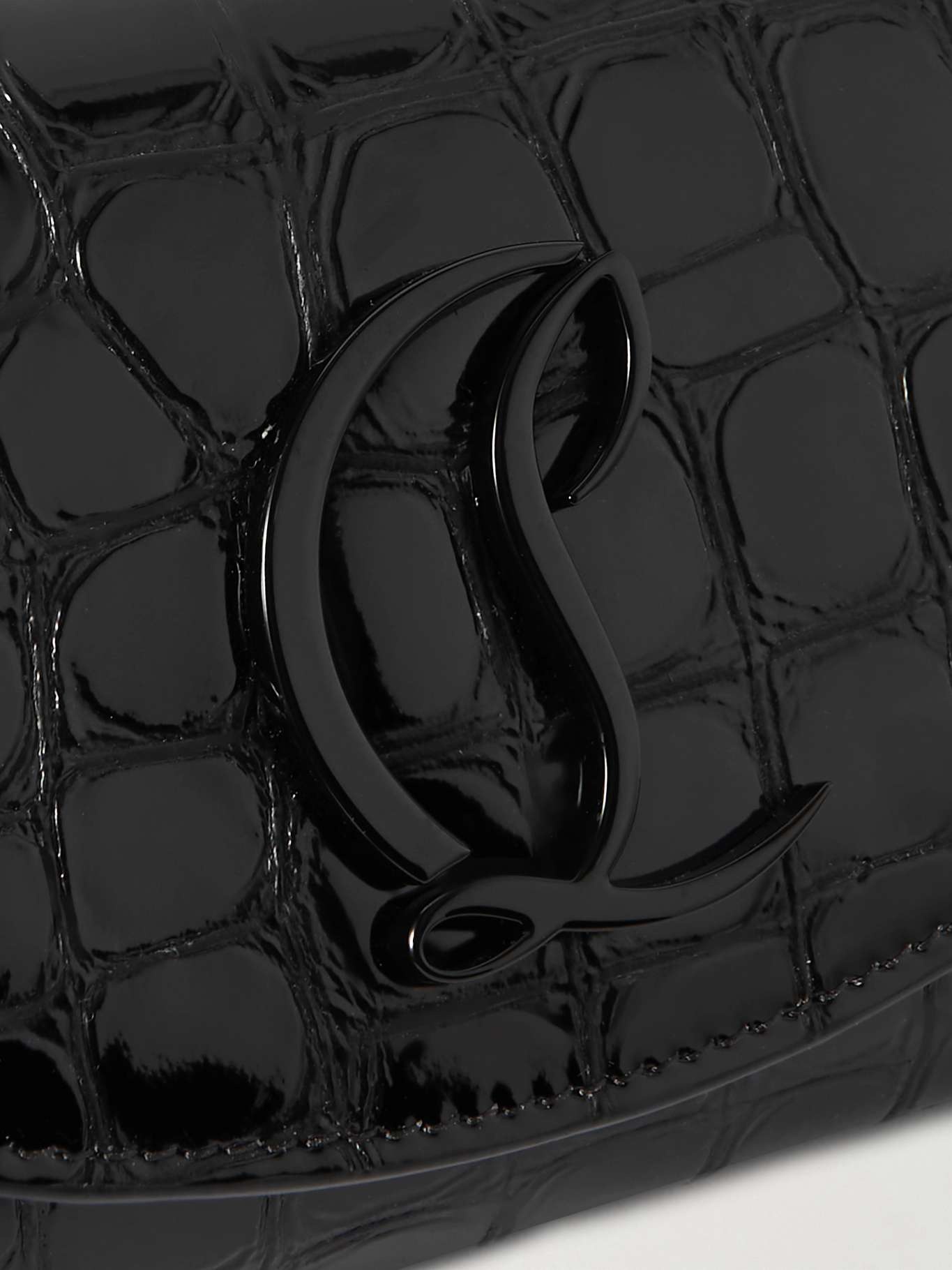 Loubi54 croc-effect leather shoulder bag - 4