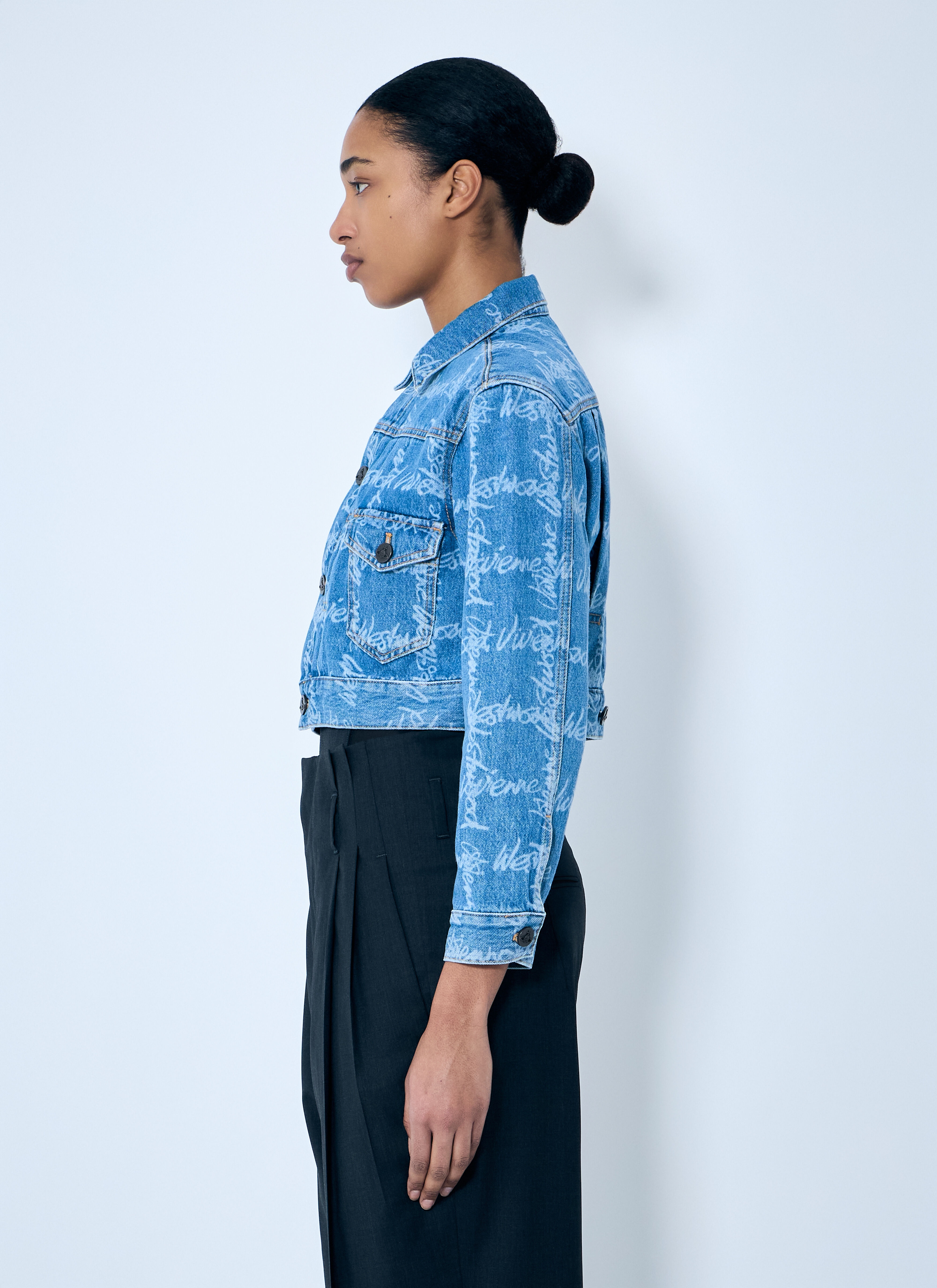 Marlene Cropped Denim Jacket - 3