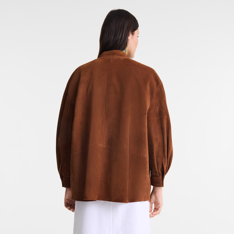 Longchamp Jacket Chocolate - Leather outlook