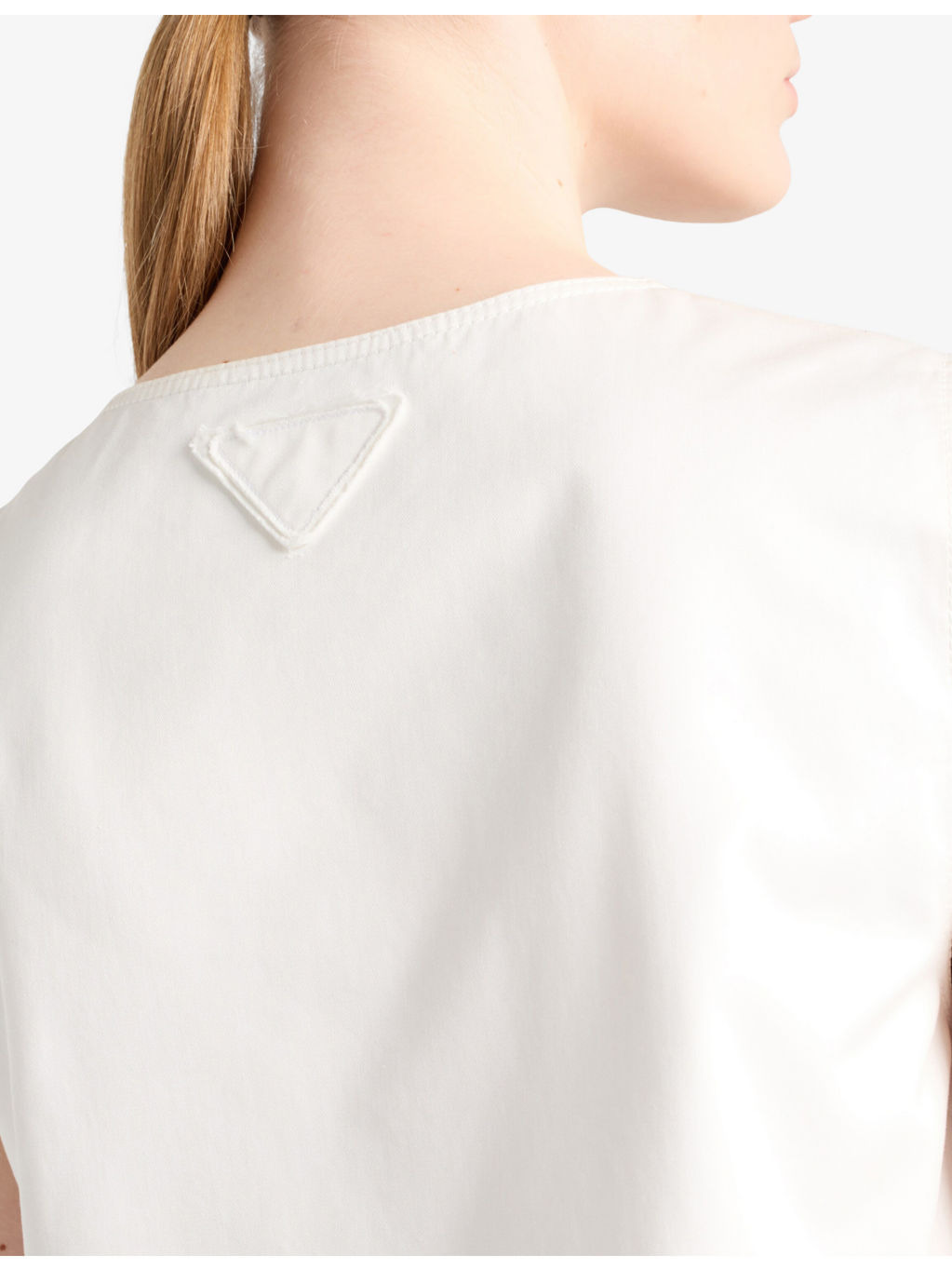 Front-Tie V-Neck Cotton Mini Dress - 6
