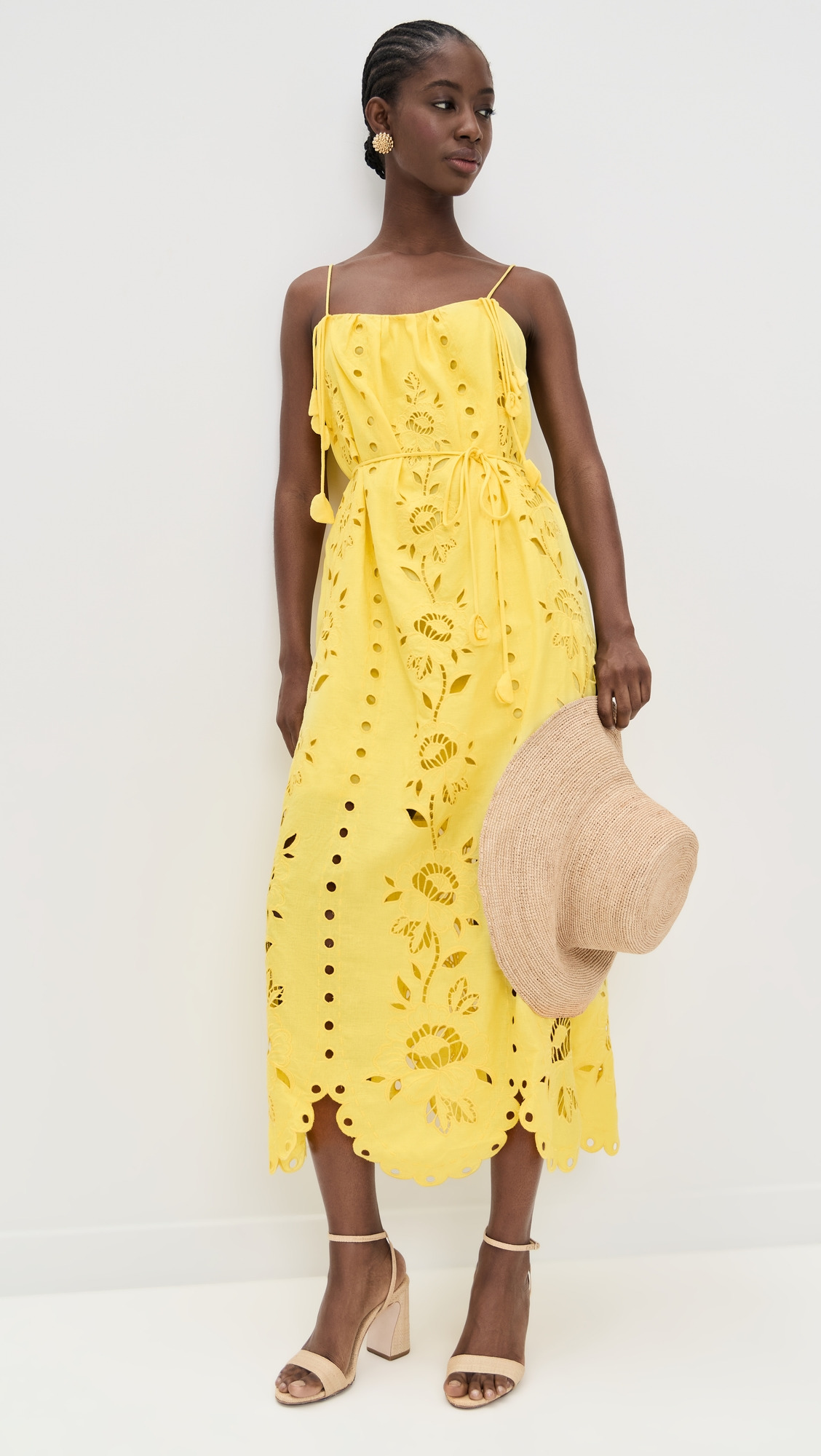 Yellow Richelieu Sleeveless Maxi Dress - 4