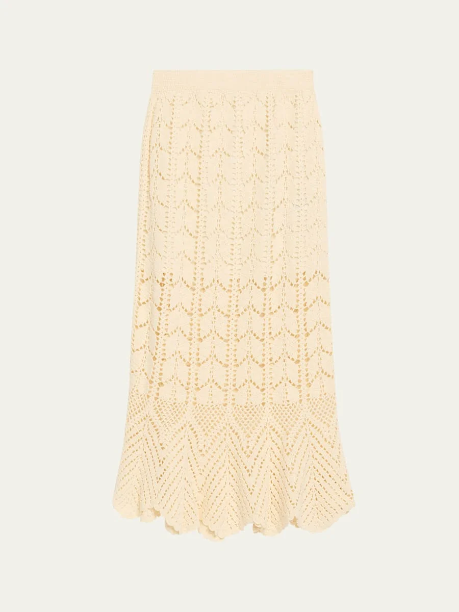 Awaken Lace Crochet Maxi Skirt - 1