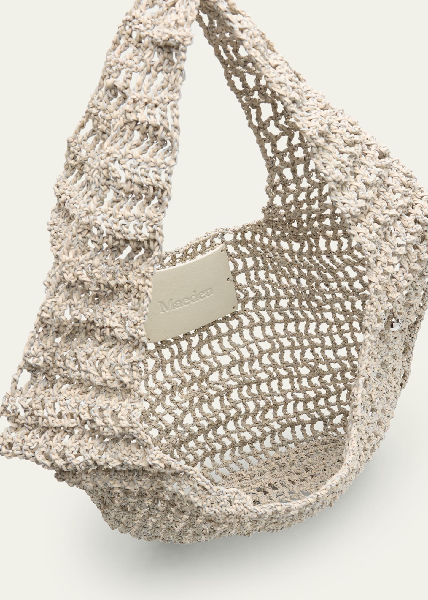 Crochet Market Shoulder Bag in Nappa Leather - 4