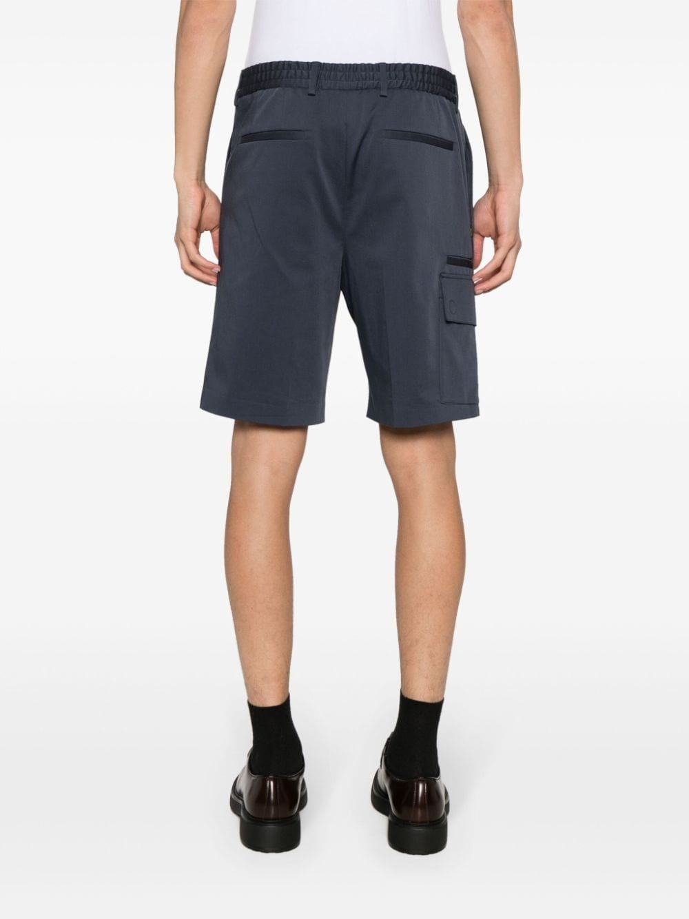 logo-trim stretch-cotton shorts - 4
