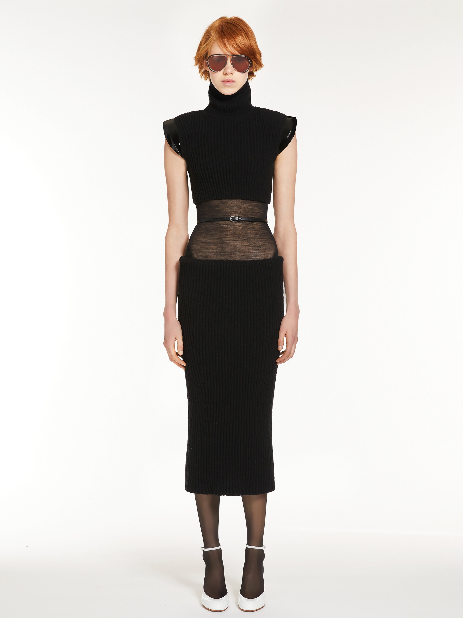 ARABBA1234 Cashmere-blend asymmetric dress - 2