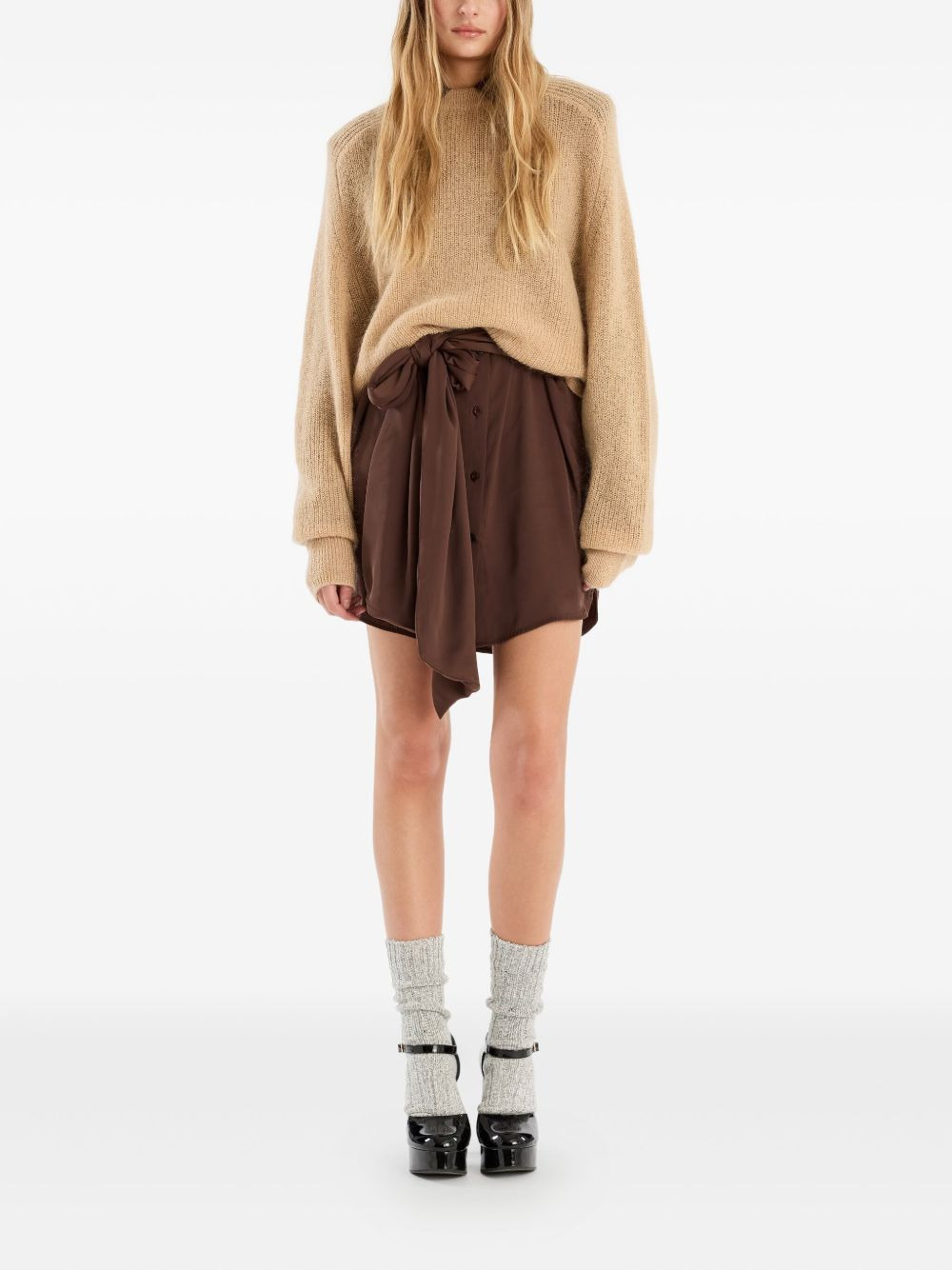 logo-label knitted sweater - 2