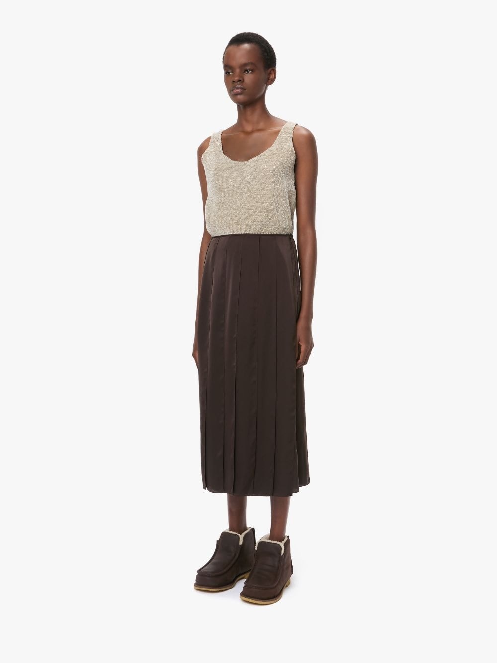 RIBBON PANEL MIDI SKIRT - 4
