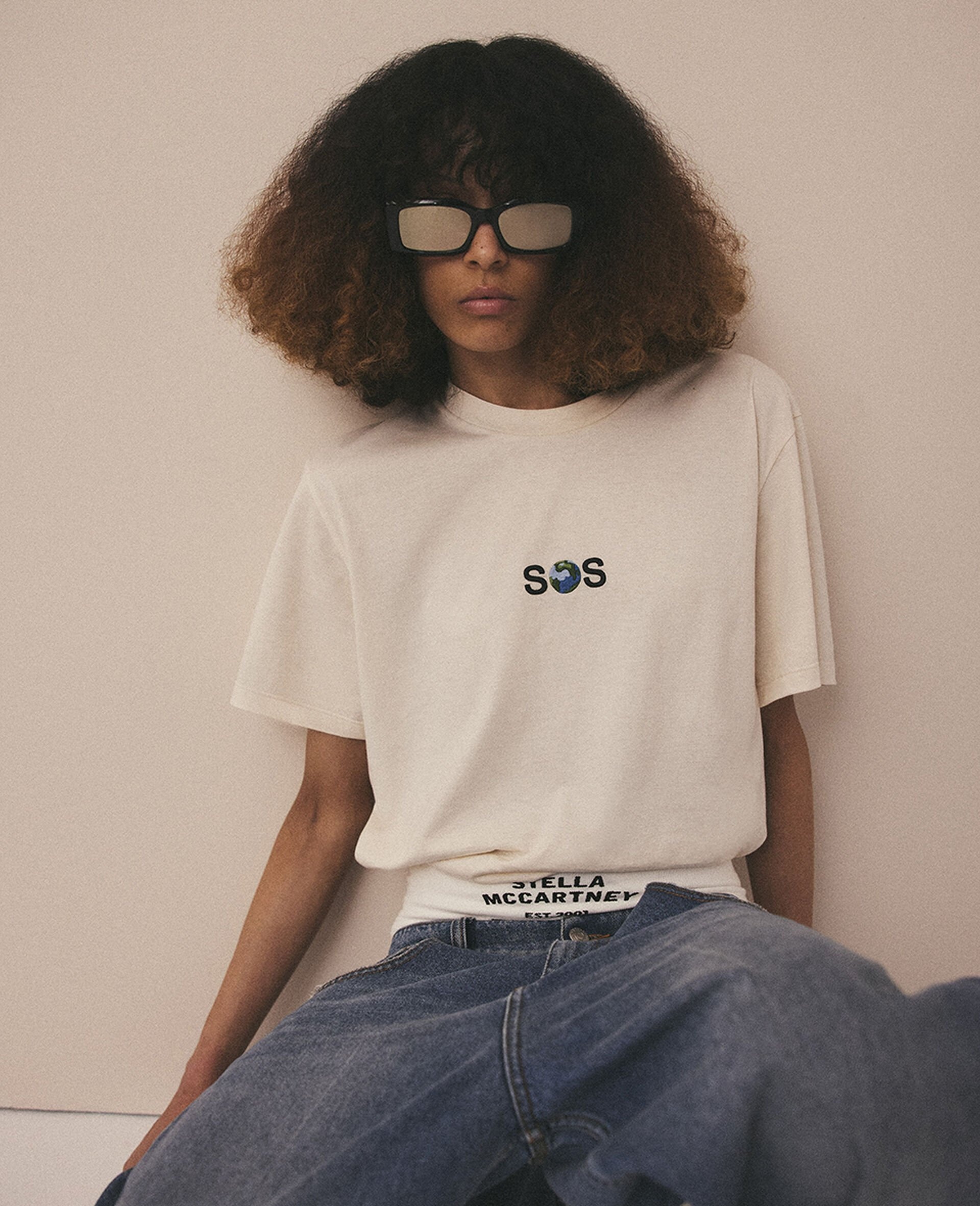 SOS Embroidered Short-Sleeve T-Shirt - 1