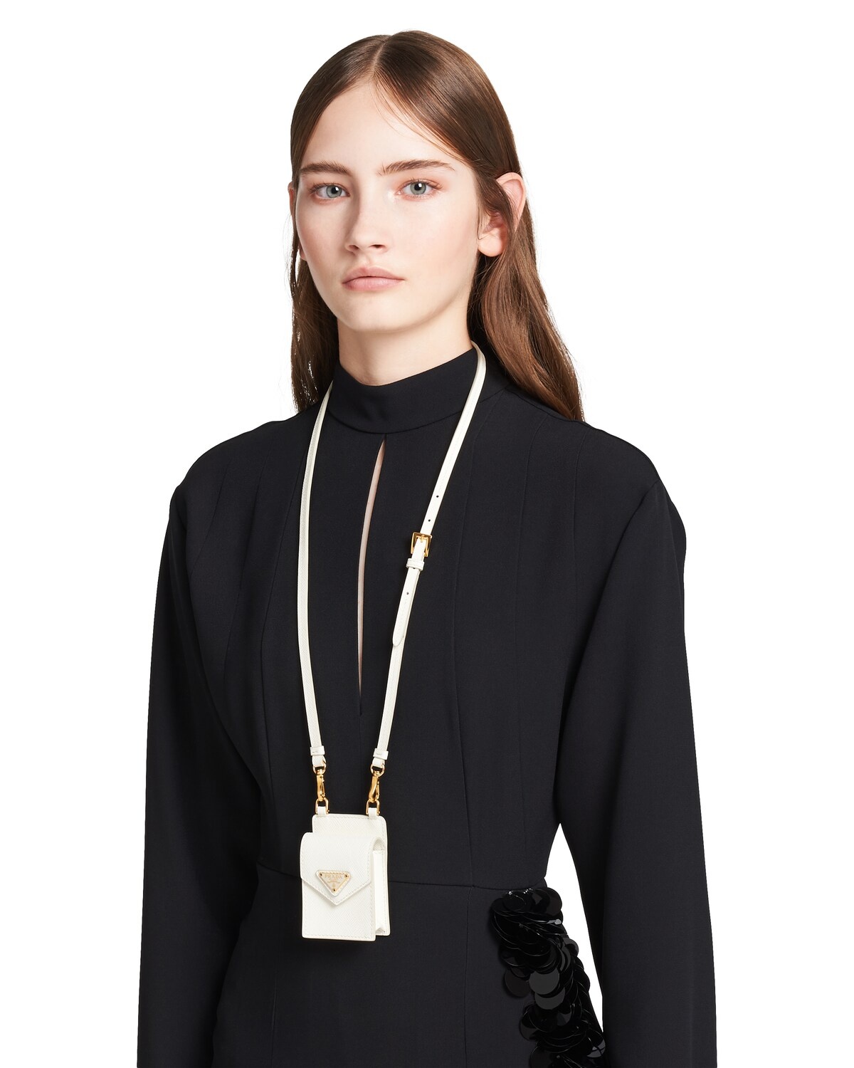 Saffiano leather earphone case - 2