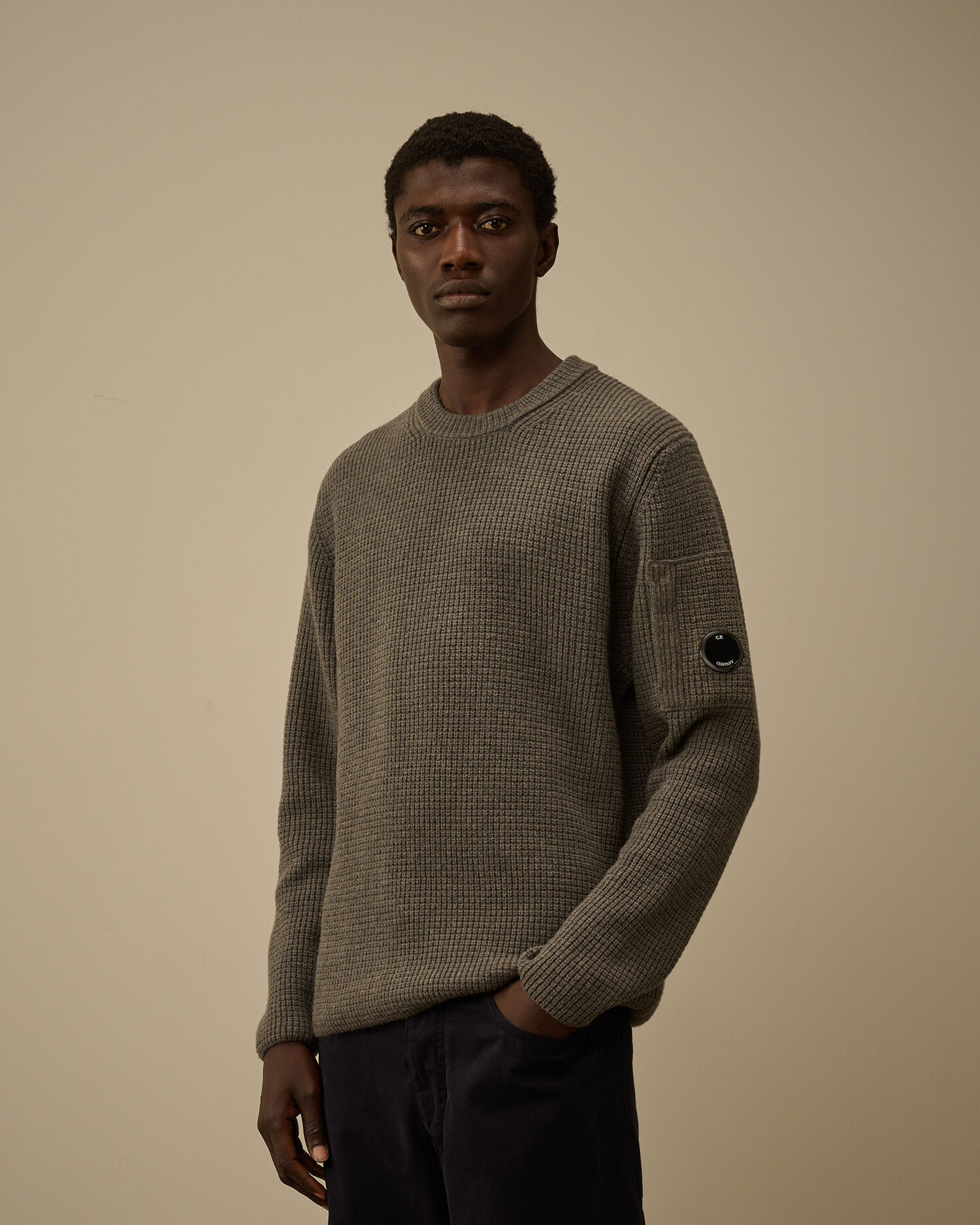 Lambswool GRS Crewneck Lens Sweater - 3