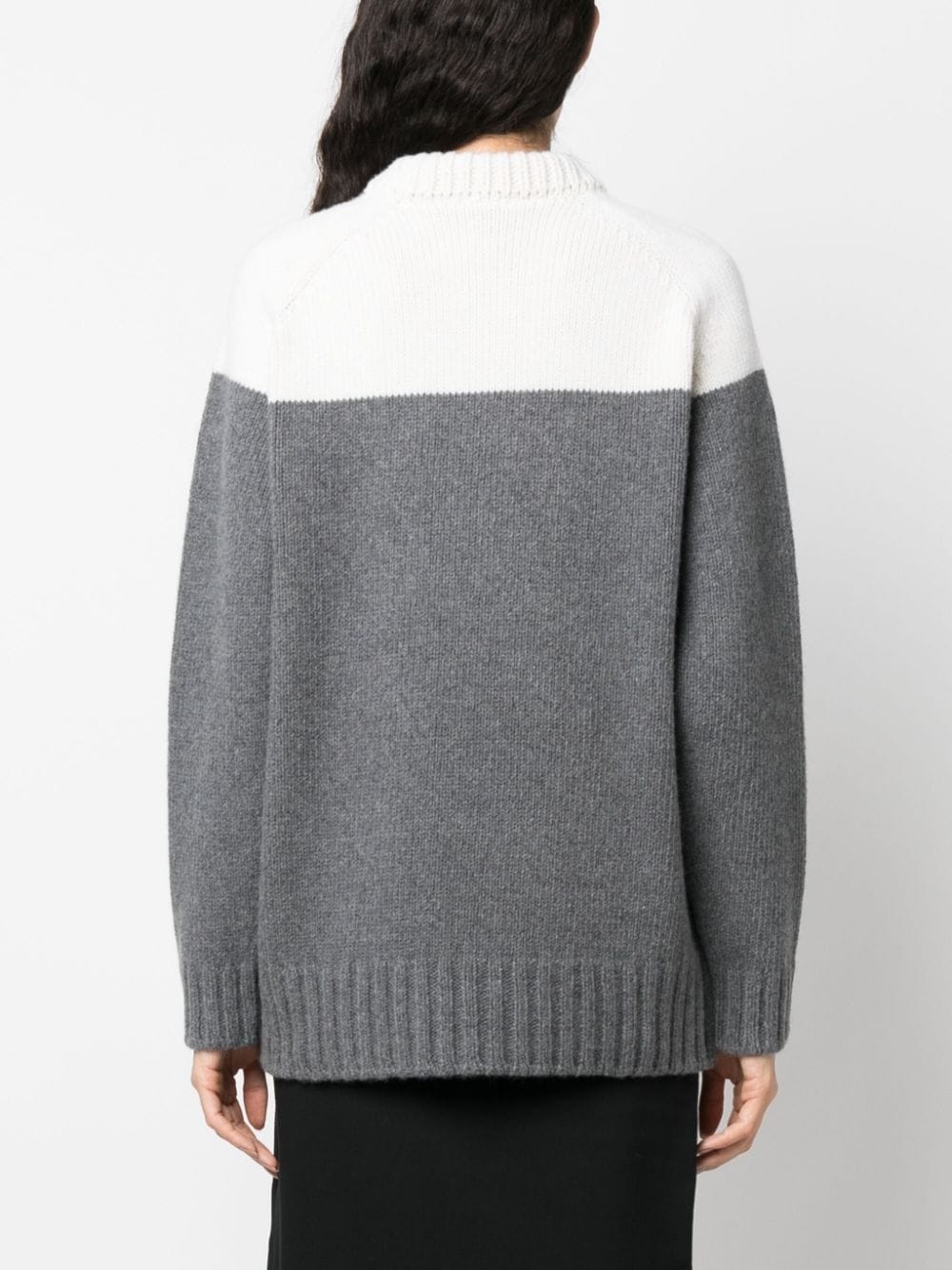 merino-blend colour-block jumper - 4