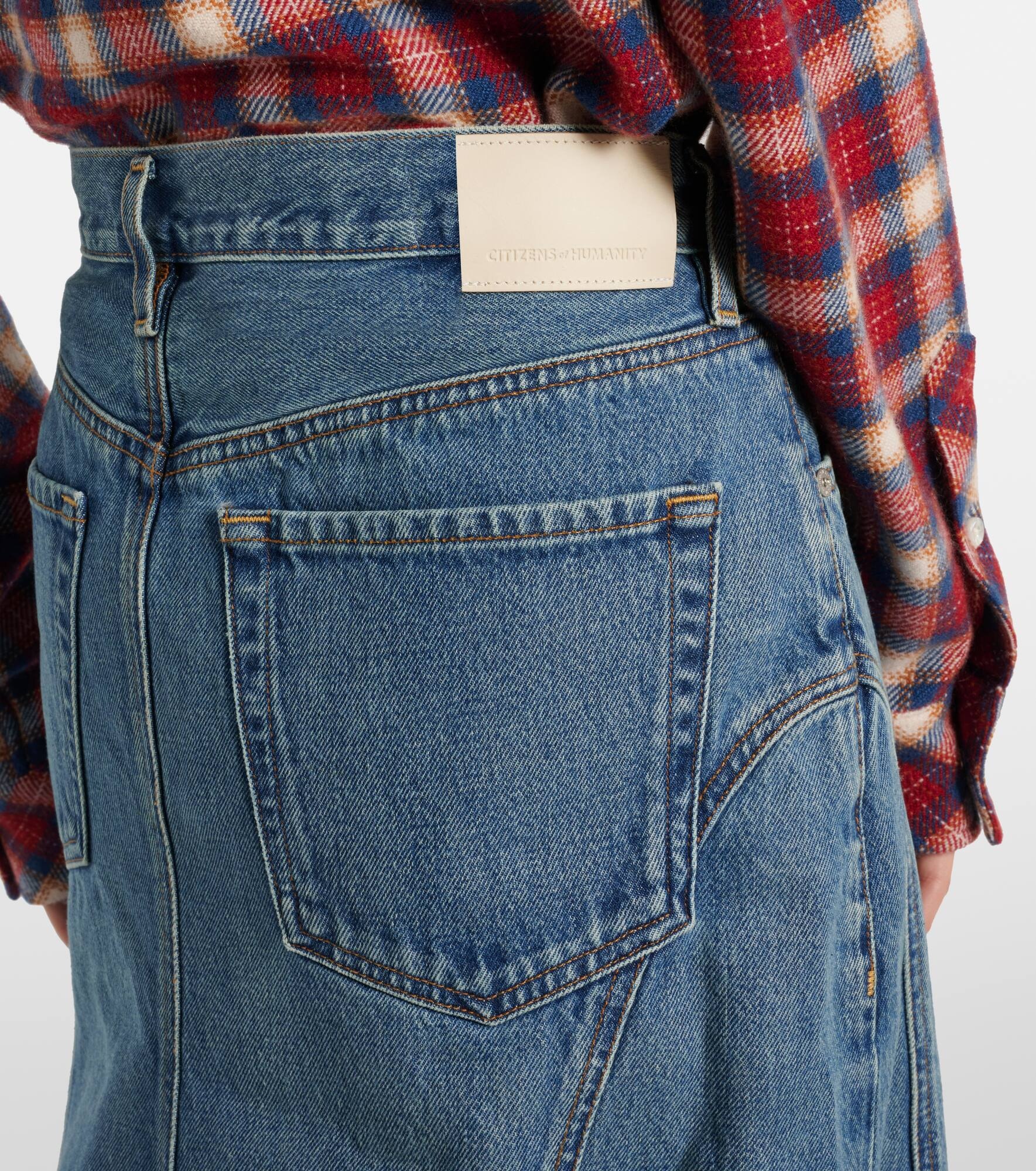 Gaucho Vintage denim maxi skirt - 7