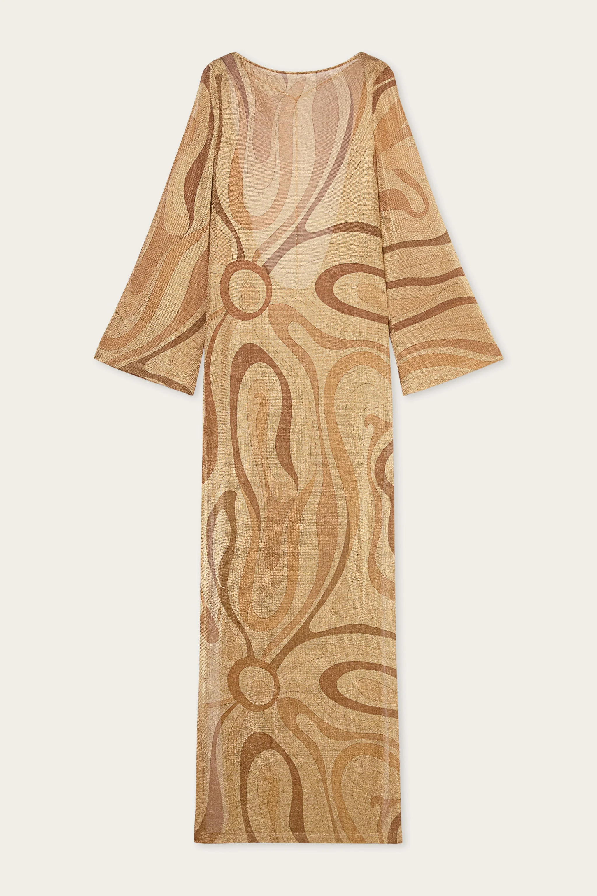 LAMÉ LONG SLEEVE DRESS - 1