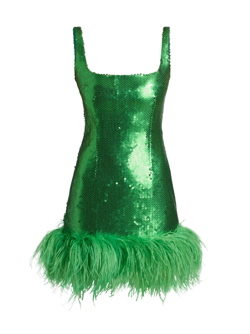 Women's Sior Feather-Trimmed Sequined Minidress - Giada 1