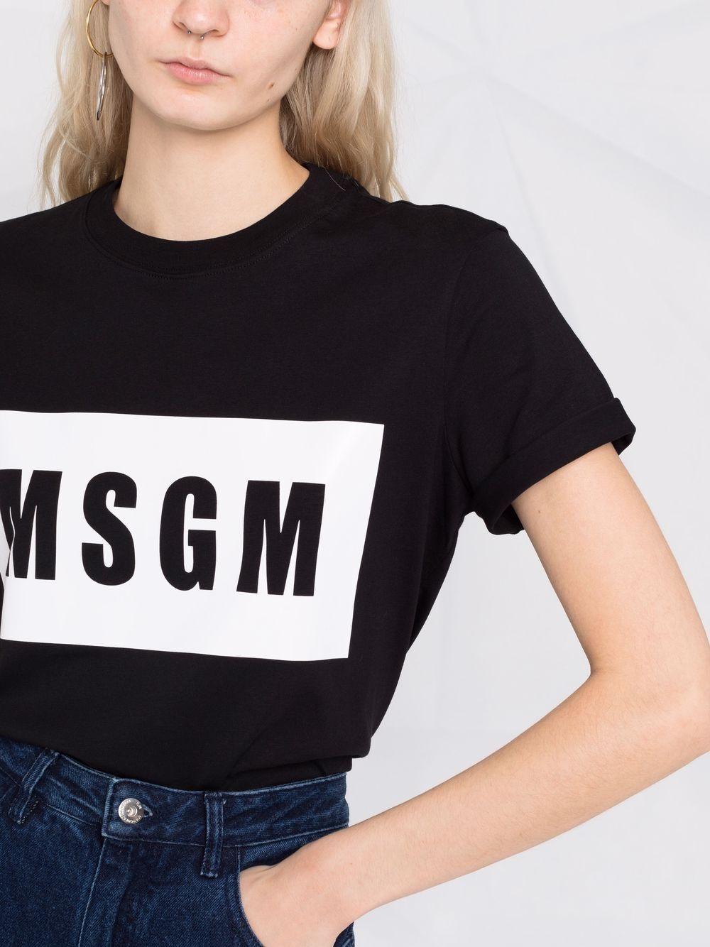 logo-print cotton T-shirt - 3