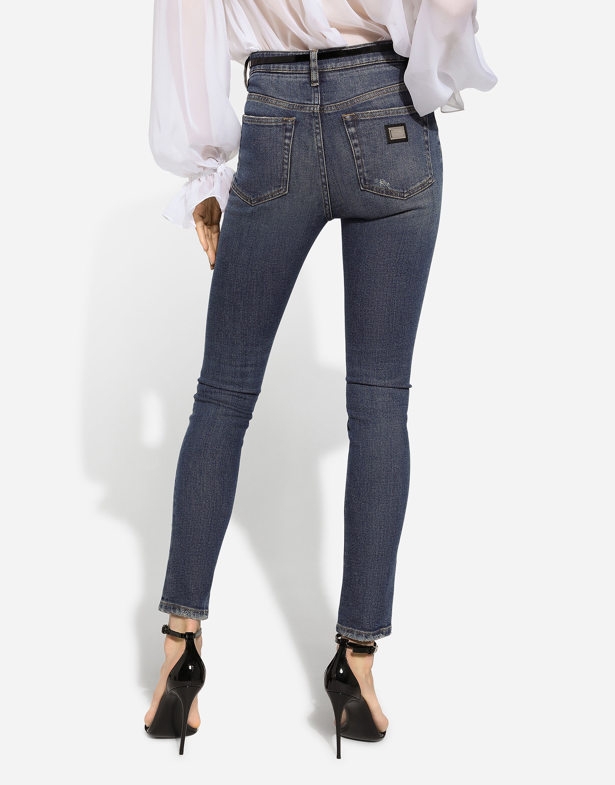Skinny cotton denim Audrey jeans - 4