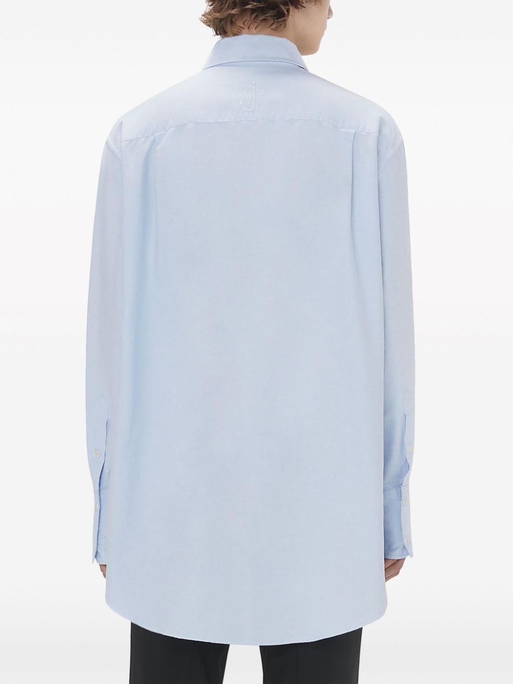 Anchor-embroidered cotton shirt - 4