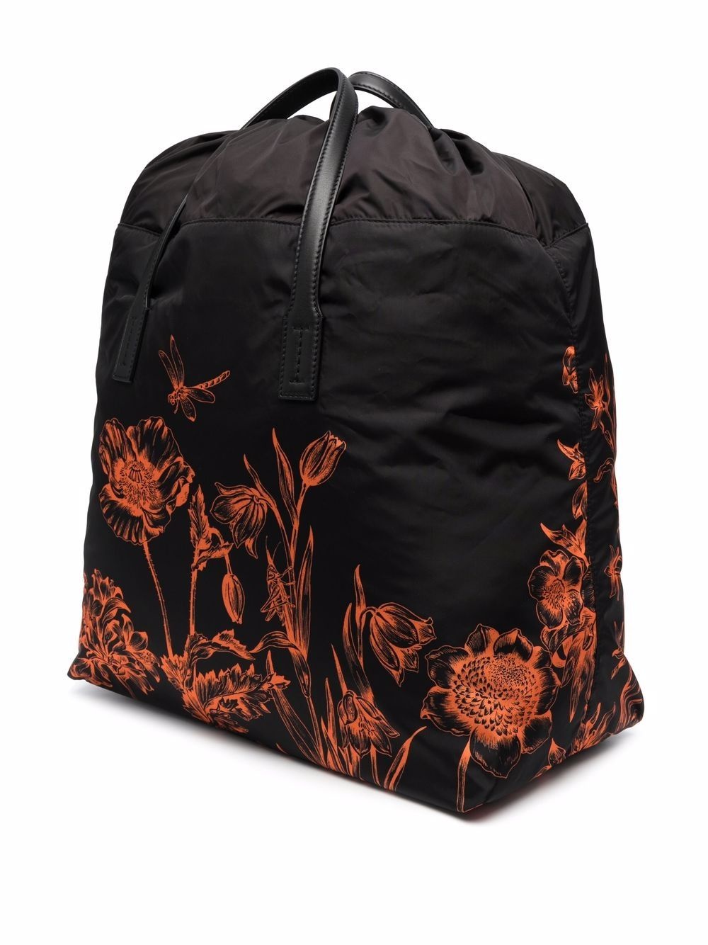 logo-print floral backpack - 3