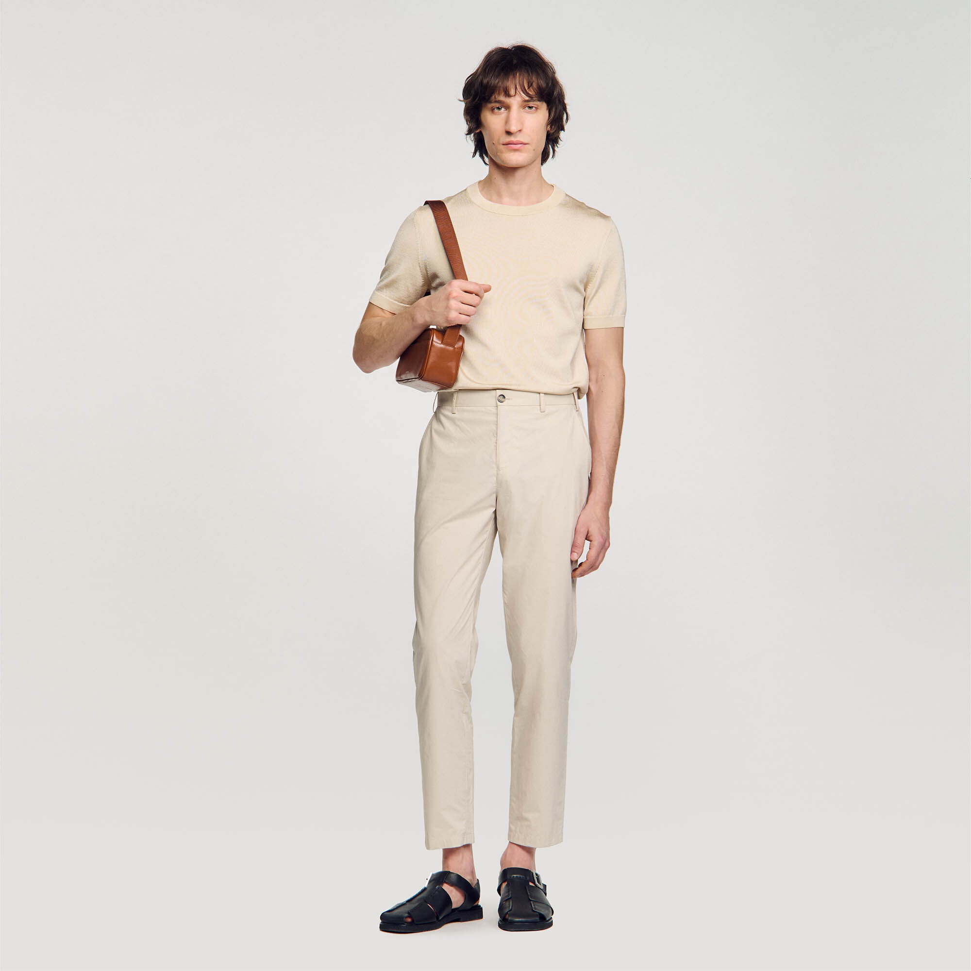 COTTON CARROT-CUT TROUSERS - 2