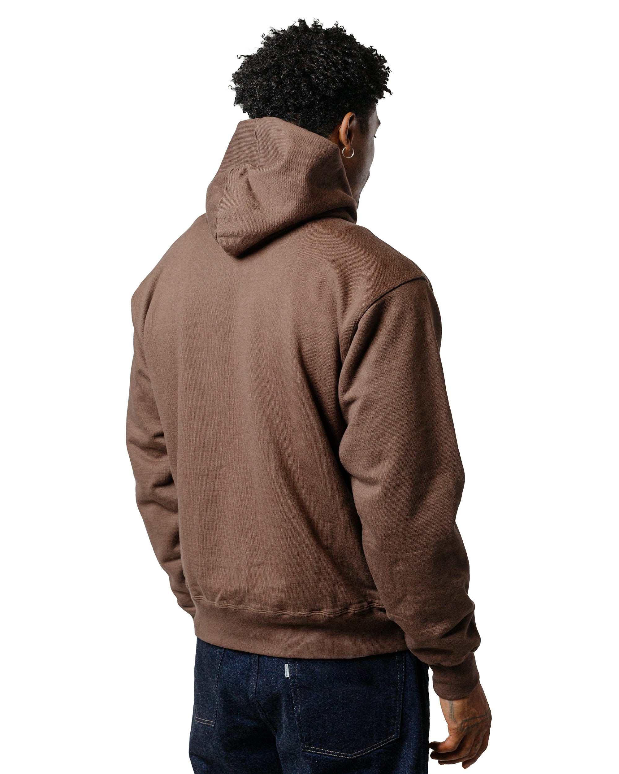 Athletic Full Zip Hoodie Stone Brown - 3