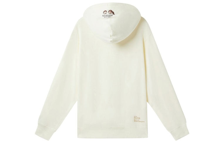 New Balance x Zero Per Zero Printing Casual Sports Round Neck Hoodie 'White' NCA47013-IV - 2
