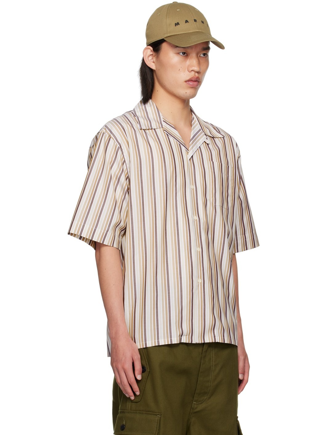 Brown Striped Shirt - 2